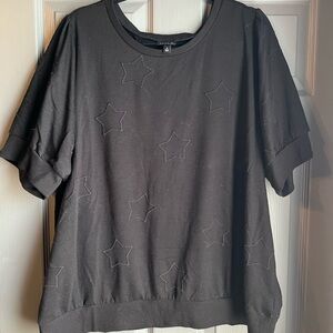 Torrid Star Embossed Short Sleeve Sweater